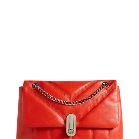 Ted Baker Bold Orange Crossbody Bag with Chain Detail - Picture 8 of 12